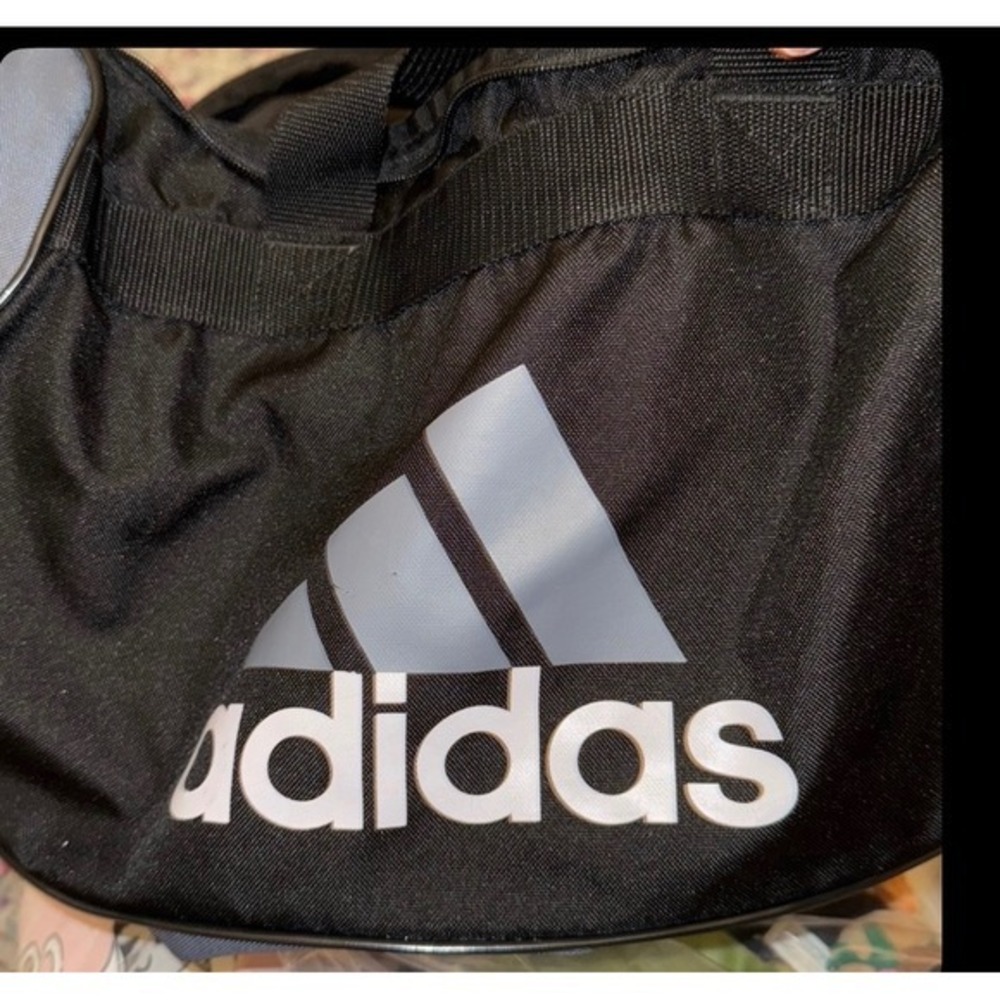 Adidas Duffel Bag Black‎ Gray Medium Training Gym Sport Travel Carry On